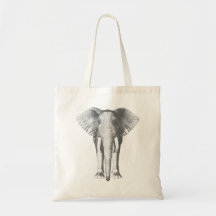 Elefante em preto e branco bolsa