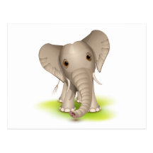 Elefante pequeno cartões postais