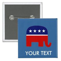 Elefante republicano do elefante/GOP Botons