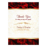 Elegância da rosa vermelha - obrigado convites personalizados