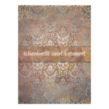 Elegância do italiano do damasco de Tuscan do vint Convite Personalizado