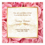Elegância do rosa do rosa - chá convite personalizado