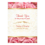 Elegância do rosa do rosa - obrigado convite personalizados