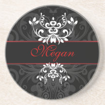 Elegância escura personalizada porta copo para bebidas
