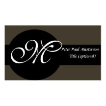 Elegante Monogrammed elegante Cartoes De Visita