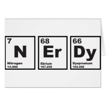 Elementos Nerdy Cartões