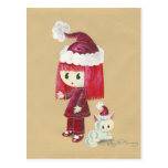 Elsie a pintura de Elfie do Natal Cartoes Postais