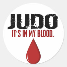 Em meu JUDO do sangue Adesivo Em Formato Redondo