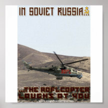 Em Rússia soviética… o Roflcopter ri de você! Pôsteres