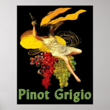 Empregada doméstica do vinho de Pinot Grigio Poster