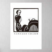 Encanto do vintage impressão