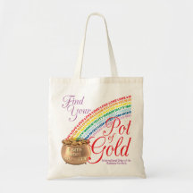 Encontre seu pote da sacola do ouro bolsa para compras