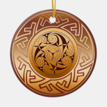 Enfeites de natal celtas da chave e da espiral
