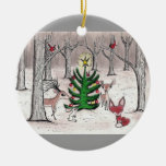 Enfeites de natal da floresta do inverno