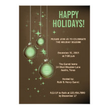 Enfeites de natal - invitatio do partido da vésper convite personalizados