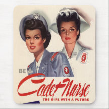 Enfermeira do cadete mouse pads