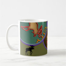 Engrenagem bonita do medalhão dos alces de Park Ci Caneca