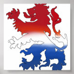 Engrenagem holandesa da bandeira do leão holandês impressão