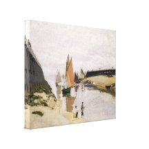 Entrada ao porto de Trouville - Claude Monet Impressão De Canvas Esticadas