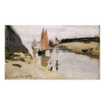 Entrada ao porto de Trouville - Claude Monet Cartões De Visita
