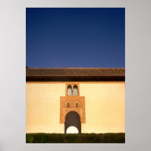 Entrada do arco dourado de Alhambra Poster