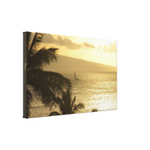 Envoltório das canvas: Por do sol #1 de Lahaina Impressão De Canvas Envolvidas