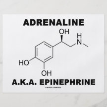Epinefrina da adrenalina A.K.A. (química) Panfletos Personalizado