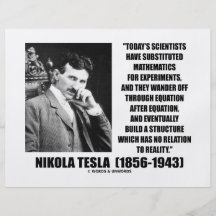 Equação dos cientistas de Nikola Tesla nenhumas ci Panfletos Coloridos