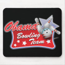 Equipe da boliche de Obama mousepads