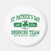 Equipe do bebendo do dia de St Patrick Imãs