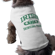 Equipe irlandesa do bebendo camisa para cães