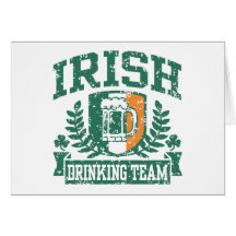Equipe irlandesa do bebendo cartoes