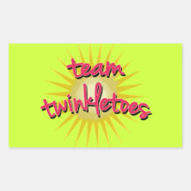 Equipe Twinkletoes com Starburst Adesivos Em Formato Retangulares