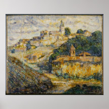 Ernest Lawson - crepúsculo na espanha Impressão
