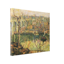 Ernest Lawson - ponte alta Impressão De Canvas Envolvidas