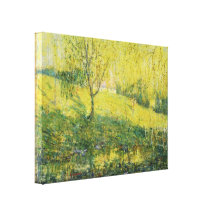 Ernest Lawson - primavera Impressão De Canvas Esticada