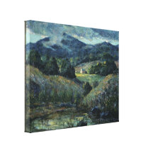 Ernest Lawson - tempestade de aproximação Impressão Em Canvas