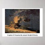 Erupção do Vesúvio por Joseph Wright of Derby Poster