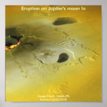 Erupção na lua Io de Jupiter Impressão