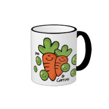 Ervilhas e cenouras caneca