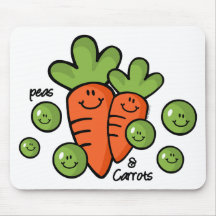 Ervilhas e cenouras mouse pad