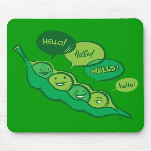 Ervilhas em um vagem (olá!) Mousepad