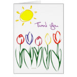 Esboçado Tulipa-ThankYou Cartões