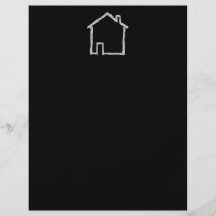Esboço da casa. Cinzas e preto Panfletos Personalizado