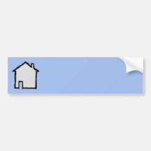 Esboço da casa. Preto e azul Adesivo