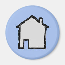 Esboço da casa. Preto e azul Imã