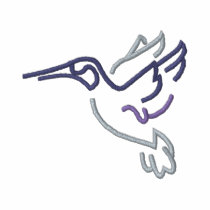 Esboço do colibri camisas bordadas