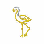 Esboço do flamingo moleton bordado com capuz
