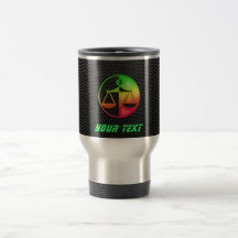 Escalas lustrosas de justiça caneca