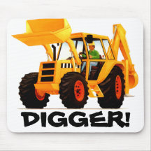 Escavador amarelo mousepad